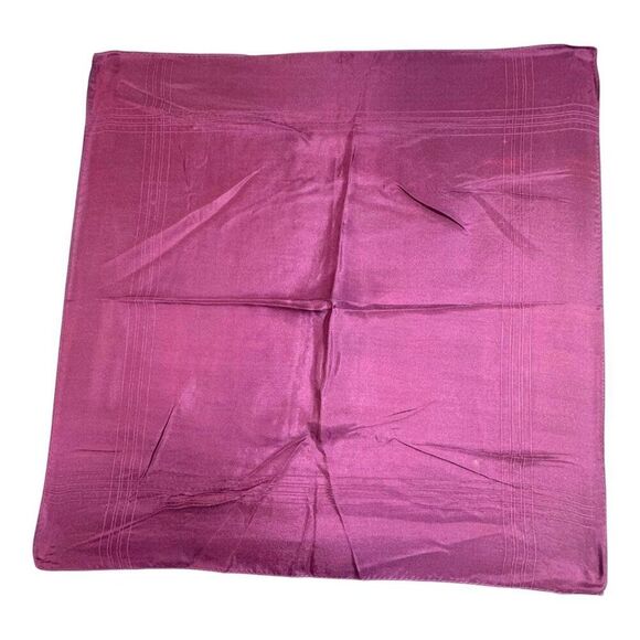 Pocket Scarf Plum Red Silk Scarf Wine Macclesfield England Pocket Handkerchief - Picture 1 of 7